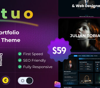 Virtuo – Persönliches Portfolio-WordPress-Layout