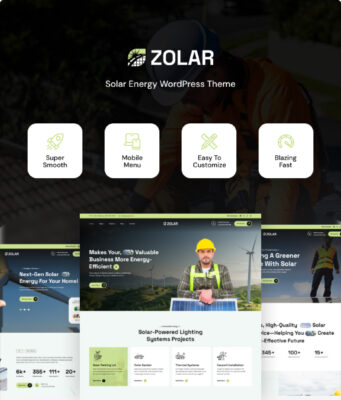 Zolar – Solarenergie-WordPress-Layout