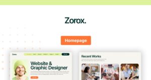 Zorox – Website- und Grafikdesigner-Portfolio Elementor Pro-Vorlagenkit
