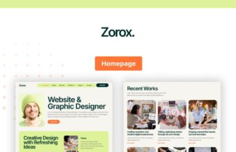 Zorox – Website- und Grafikdesigner-Portfolio Elementor Pro-Vorlagenkit