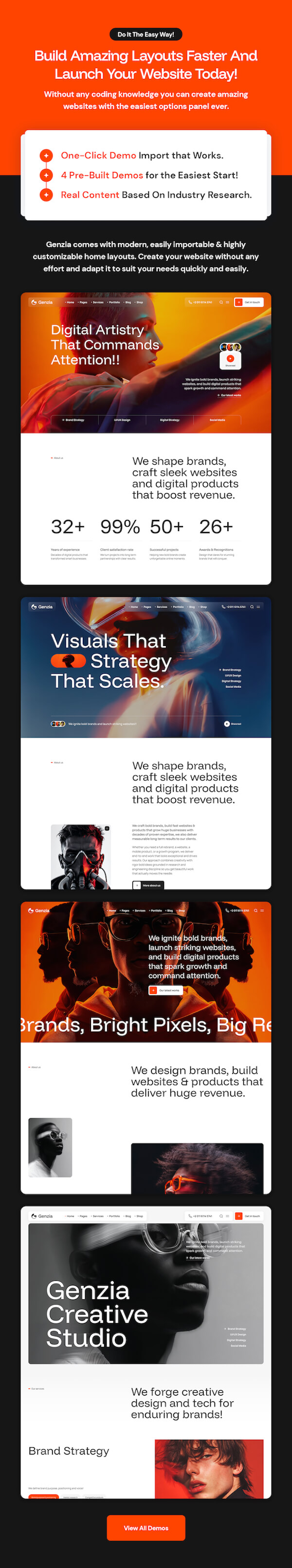 Genzia – Kreatives Portfolio und WordPress-Theme für digitale Agenturen – 5