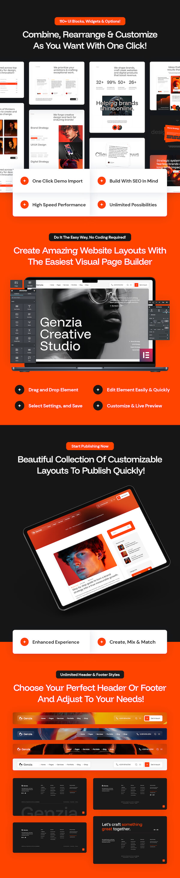 Genzia – Kreatives Portfolio und WordPress-Theme für digitale Agenturen – 7