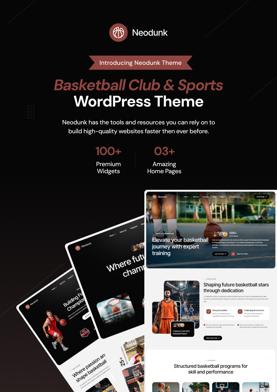 Neodunk – WordPress-Theme für Basketballclub und Sport – 3