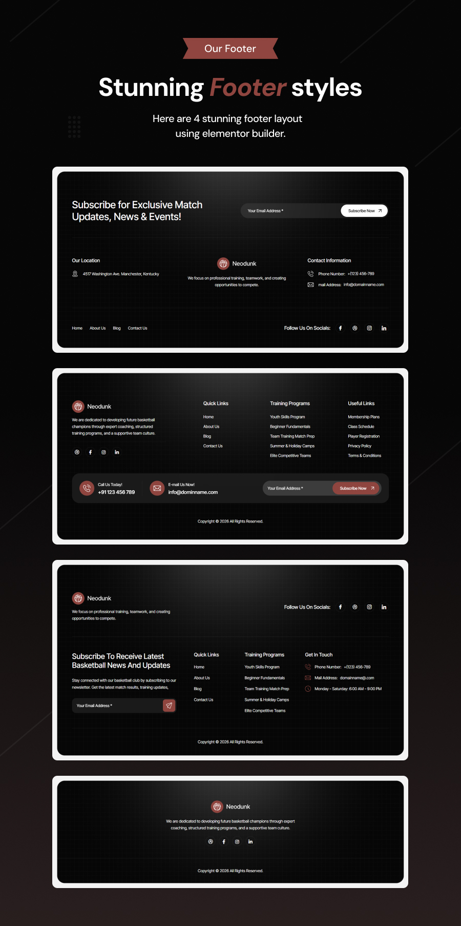 Neodunk – WordPress-Theme für Basketballclub und Sport – 8