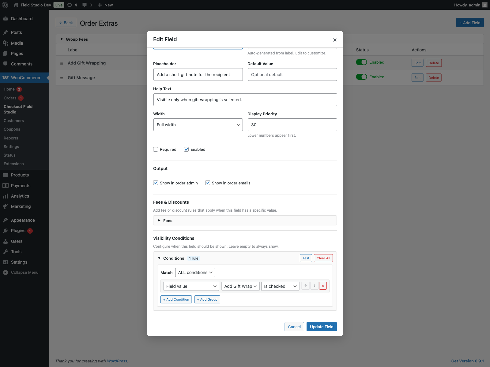 Builder für bedingte Sichtbarkeit