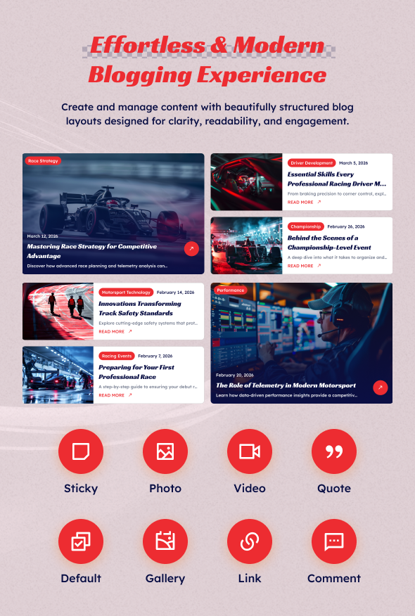 Racify – Motorsports Racing WordPress Theme – 5