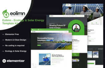 Eolimn – Elementor-Vorlagenkit für Ökologie und Solarenergie