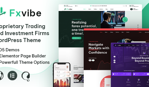 FXvibe – Forex Prop Firm WordPress-Layout