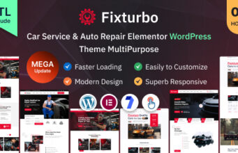 Fixturbo – Autoservice und Autoreparatur Elementor WordPress Layout Mehrzweck