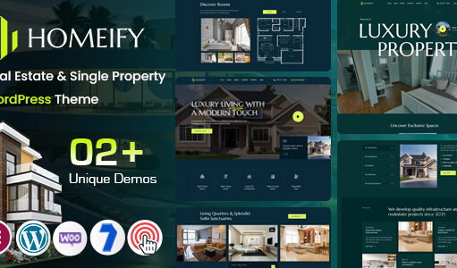 Homeify – WordPress-Vorlage für Immobilien und Einzelimmobilien