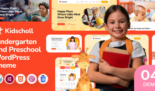 Kidscholl – WordPress-Vorlage für Kindergarten und Vorschule