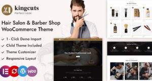 Kingcuts – Friseursalon und Friseursalon WordPress WooCommerce Vorlage