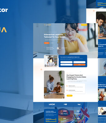 Lagua – Sprachkurs- und Lernzentrum-Elementor-Vorlagenkit