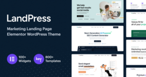 LandPress – Marketing Landing Page Elementor WordPress Template