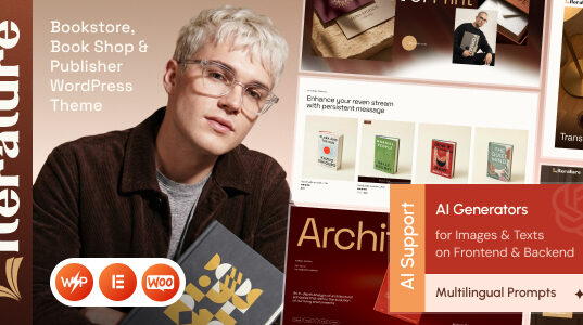 Literatur – WordPress-Layout für Buchhandlung, Verlag und Buchhandlung