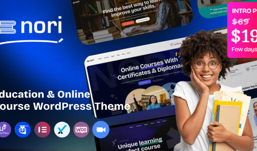 Nori – WordPress-Vorlage für Online-Kurse und Bildung