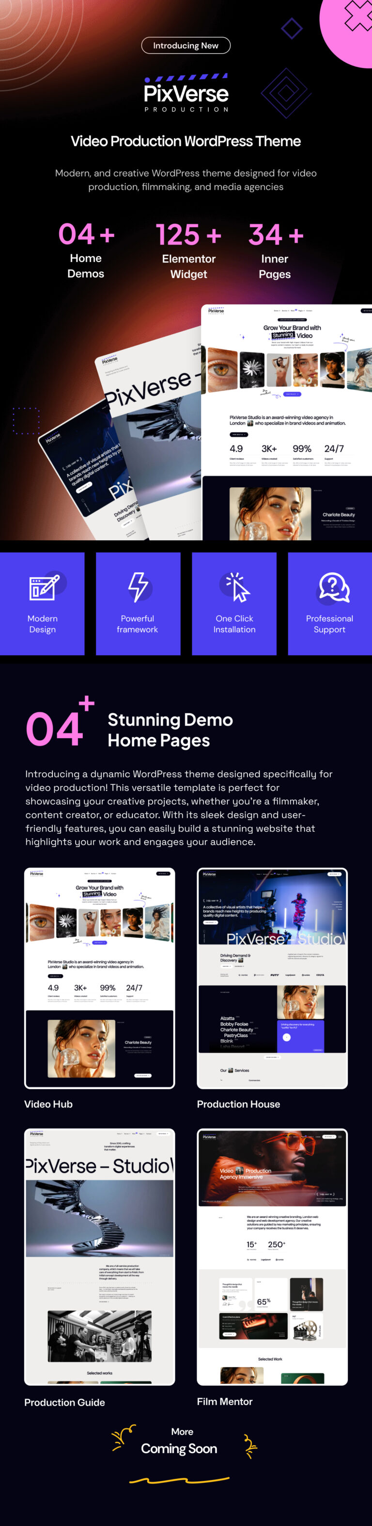 PixVerse – WordPress-Layout für Videoproduktion