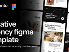 Quanto – Figma-Vorlage für Kreativagentur