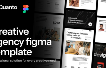 Quanto – Figma-Vorlage für Kreativagentur