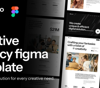 Quanto – Figma-Vorlage für Kreativagentur