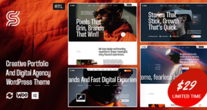 Shaft – Kreatives Portfolio und WordPress-Template für digitale Agenturen