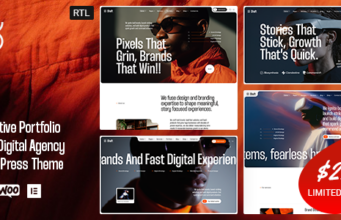 Shaft – Kreatives Portfolio und WordPress-Template für digitale Agenturen