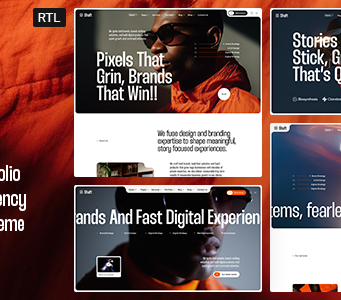 Shaft – Kreatives Portfolio und WordPress-Template für digitale Agenturen