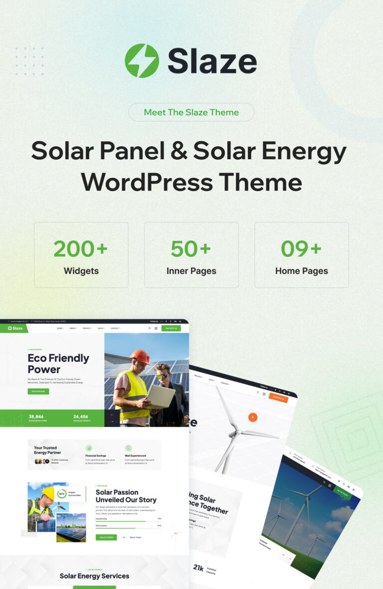 Slaze – Thema „Solarpanel und Solarenergie“.