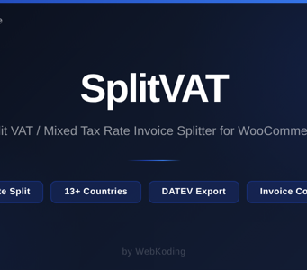 SplitVAT – WooCommerce Split-Mehrwertsteuer-/Mischsteuersatz-Rechnungssplitter