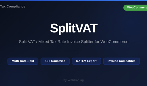 SplitVAT – WooCommerce Split-Mehrwertsteuer-/Mischsteuersatz-Rechnungssplitter