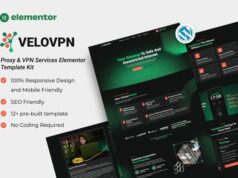 Velovpn – Elementor-Vorlagenkit für Proxy- und VPN-Dienste