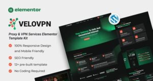Velovpn – Elementor-Vorlagenkit für Proxy- und VPN-Dienste
