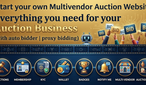 WooCommerce-Auktionsmarktplatz – Multivendor-Auktion | Geldbörse | Mitgliedschaft | KYC | Proxy-Gebote