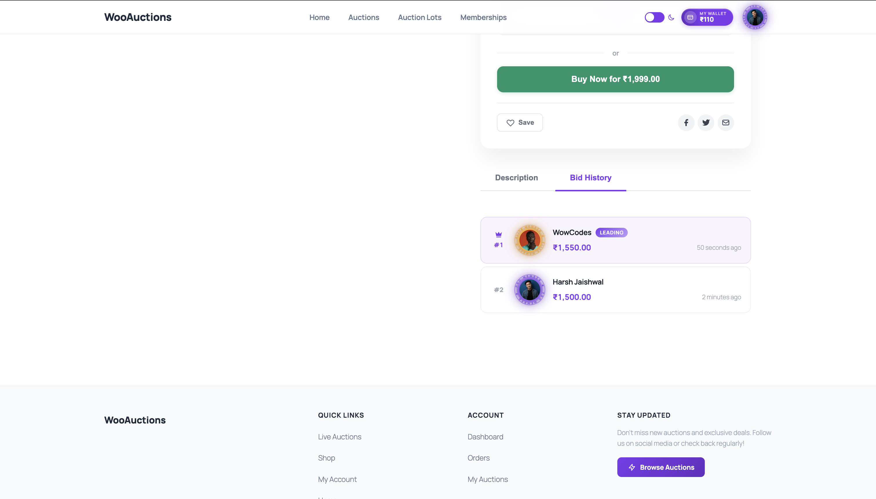 WooCommerce-Auktionsmarktplatz – Multivendor-Auktion | Geldbörse | Mitgliedschaft | KYC | Jetzt kaufen - 14