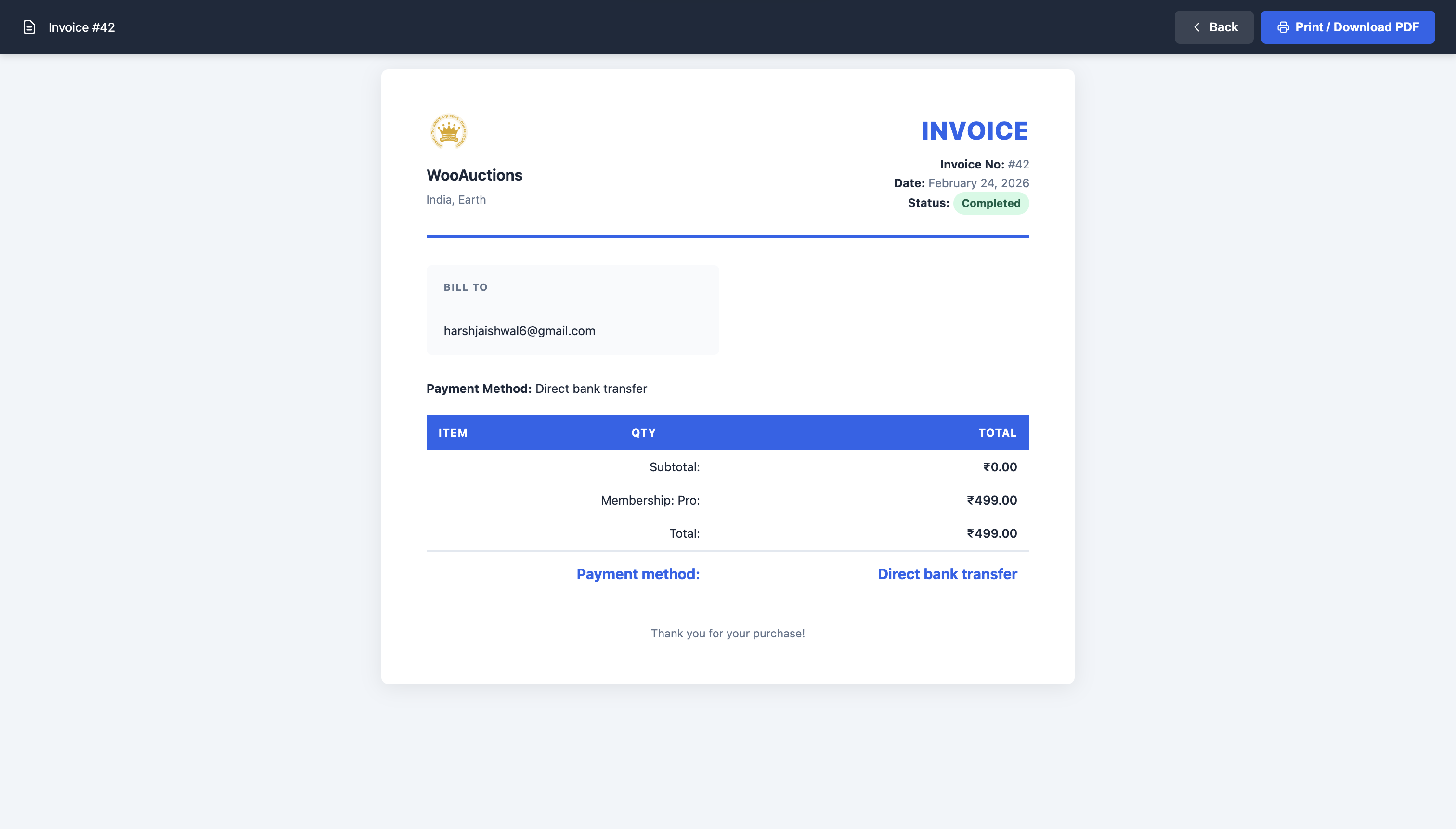 WooCommerce-Auktionsmarktplatz – Multivendor-Auktion | Geldbörse | Mitgliedschaft | KYC | Jetzt kaufen - 35