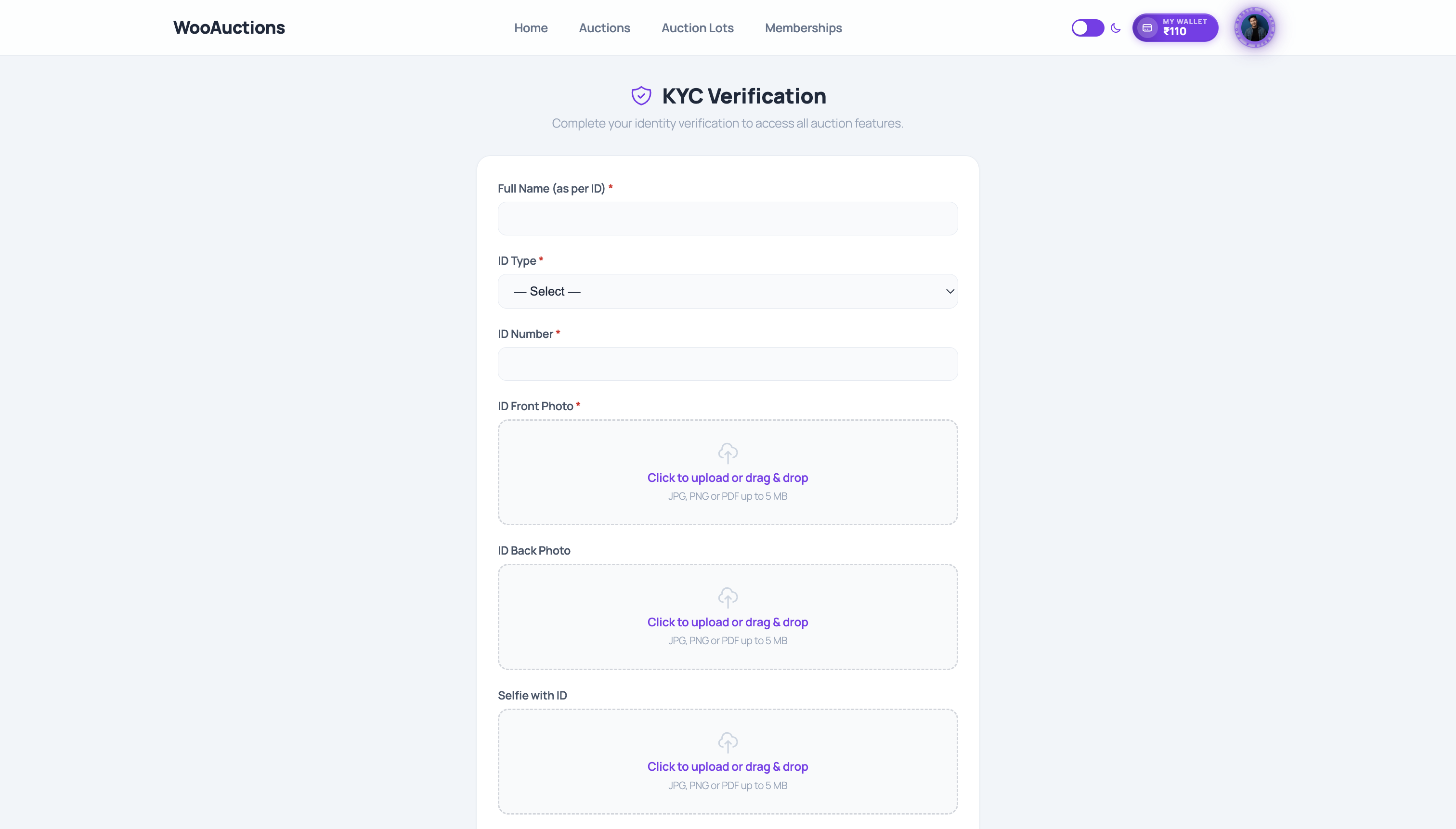 WooCommerce-Auktionsmarktplatz – Multivendor-Auktion | Geldbörse | Mitgliedschaft | KYC | Jetzt kaufen - 44