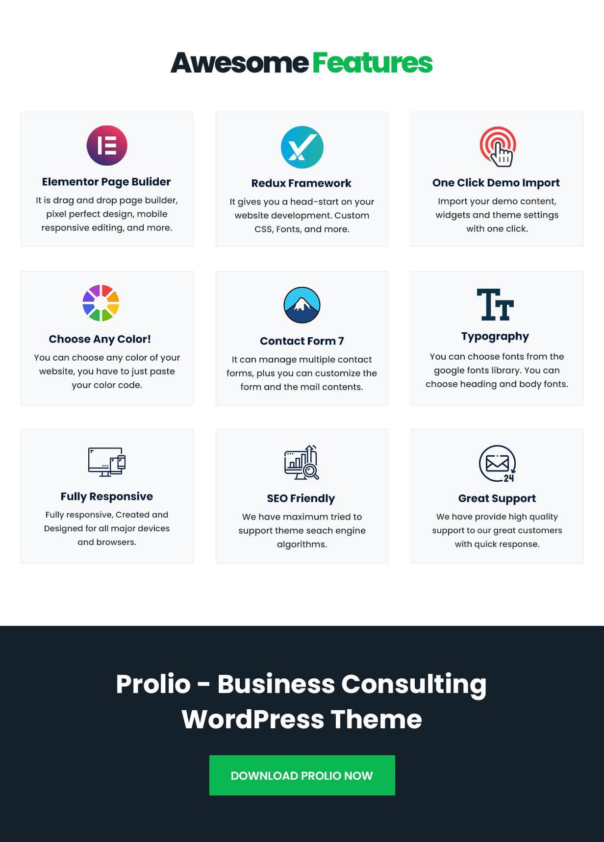 Prolio – WordPress-Theme für Unternehmensberatung