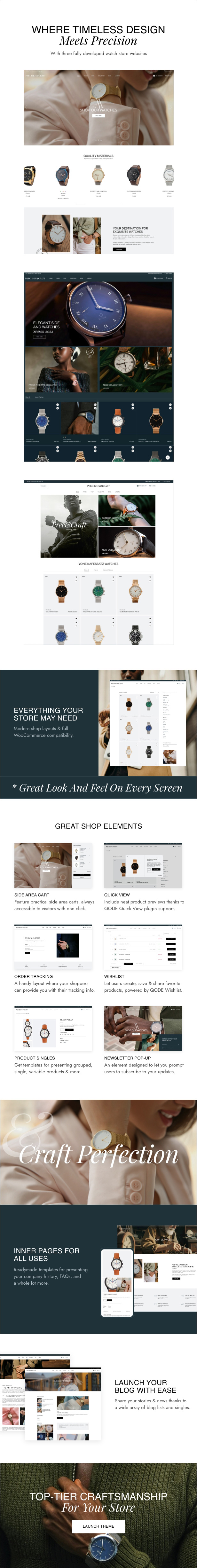Precision&Craft – Watch Store WooCommerce WordPress Theme – 1