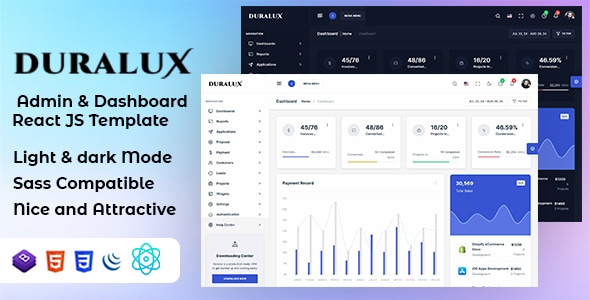 Duralux – Admin & Dashboard ReactTemplate