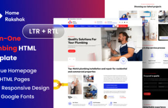 All-in-One-HTML-Vorlage für Sanitärreparaturdienste (LTR + RTL) – Home Rakshak