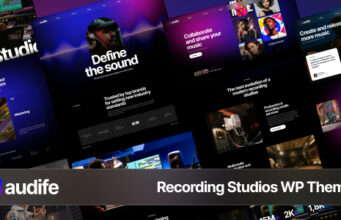 Audife – WordPress-Layout für Aufnahmestudios