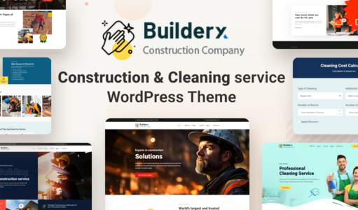 Builderx – WordPress-Layout für Bau- und Reinigungsdienste