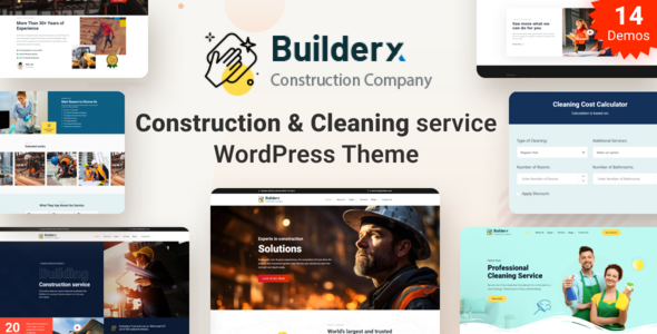 Builderx – WordPress-Layout für Bau- und Reinigungsdienste