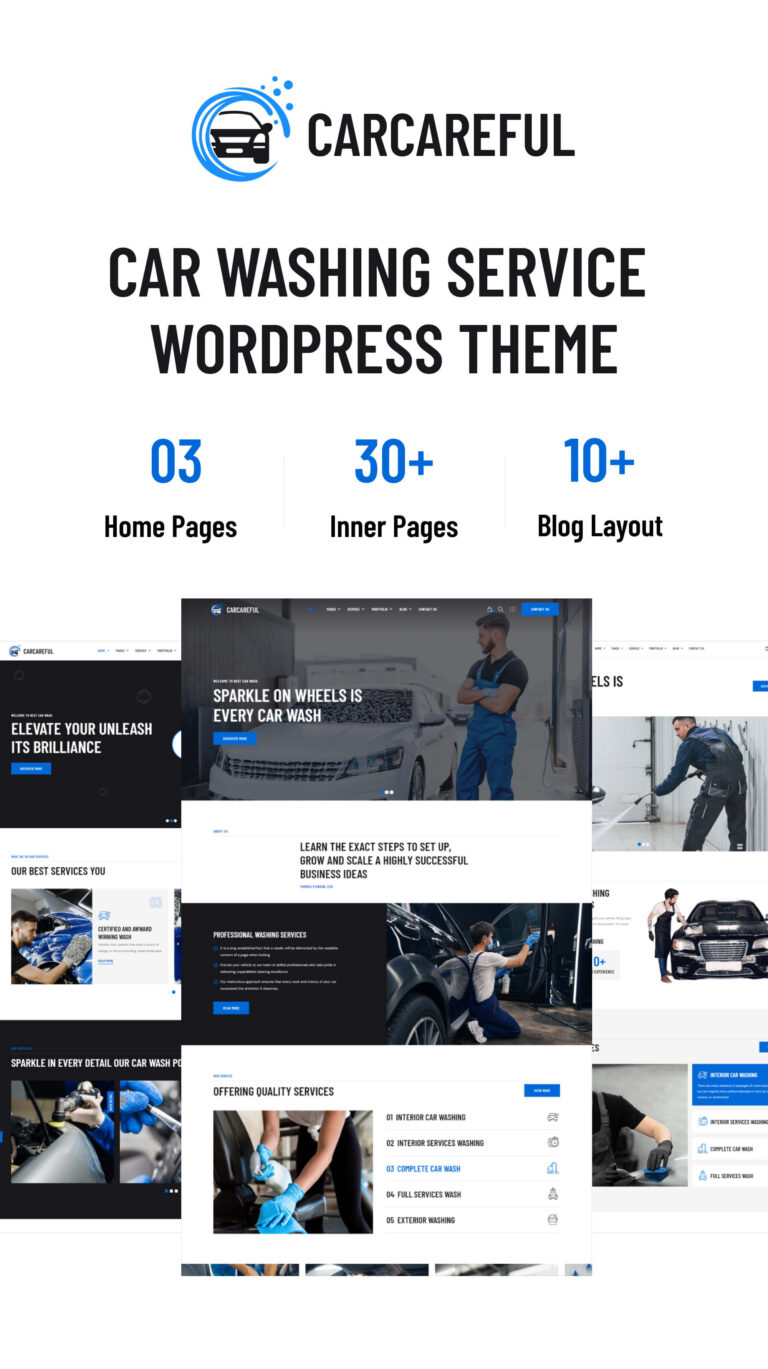 Carcareful – Autowasch-WordPress-Layout
