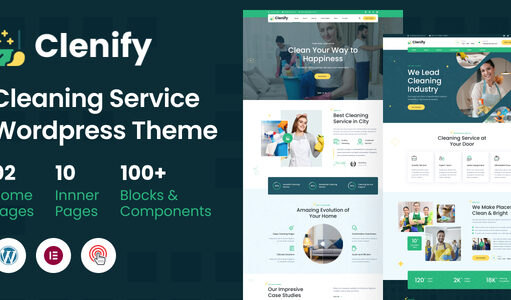 Clenify – WordPress-Vorlage für Reinigungsdienste