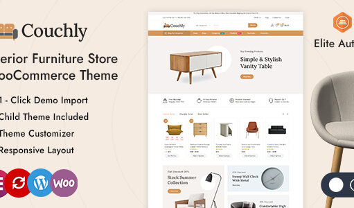 Couchly – WordPress-WooCommerce-Template für Innenmöbelgeschäft