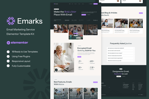 Emarks – E-Mail-Marketing-Service-Elementor-Vorlagen-Kit