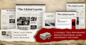Gazette – WordPress-Layout für Vintage-Nachrichten und Redaktionsmagazine