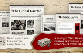 Gazette – WordPress-Layout für Vintage-Nachrichten und Redaktionsmagazine