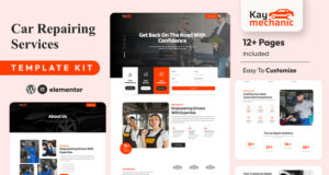 Kaymechanic – Elementor-Vorlagenkit für Autoreparatur und Autoservice
